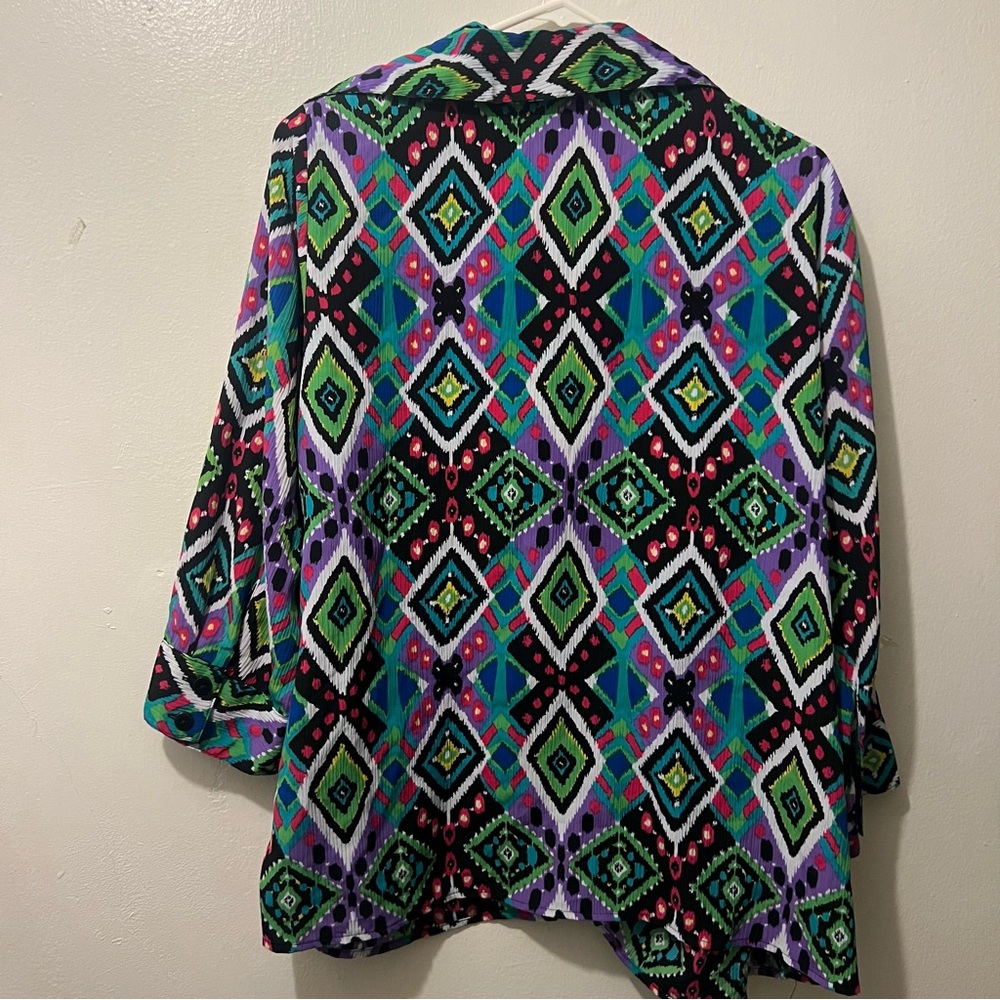 Colorful Patterned Funky Blouse - Picture 6 of 9